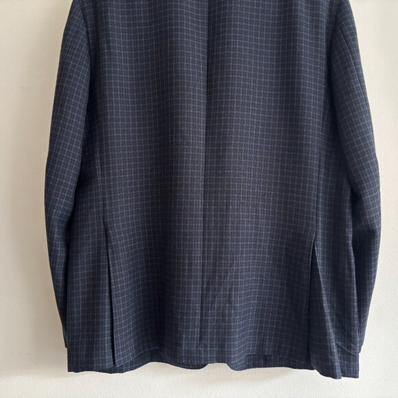 $2200 Canali Kei Unstructured Blue Check Wool Sport Coat / Blazer - US 48-50 - Picture 7 of 11